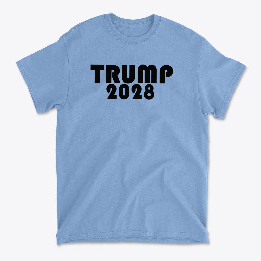 Trump 2028 Black Letters Patriotic Graphic T Shirt