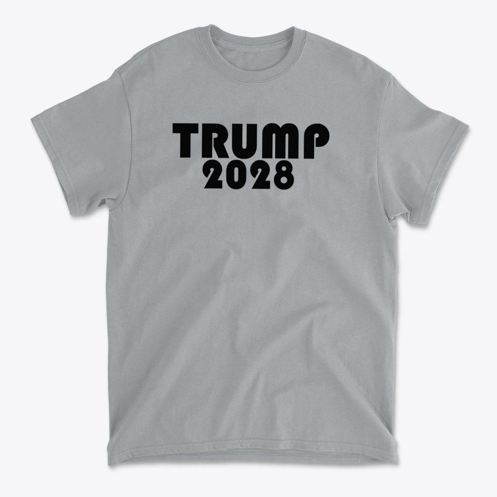 Trump 2028 Black Letters Patriotic Graphic T Shirt