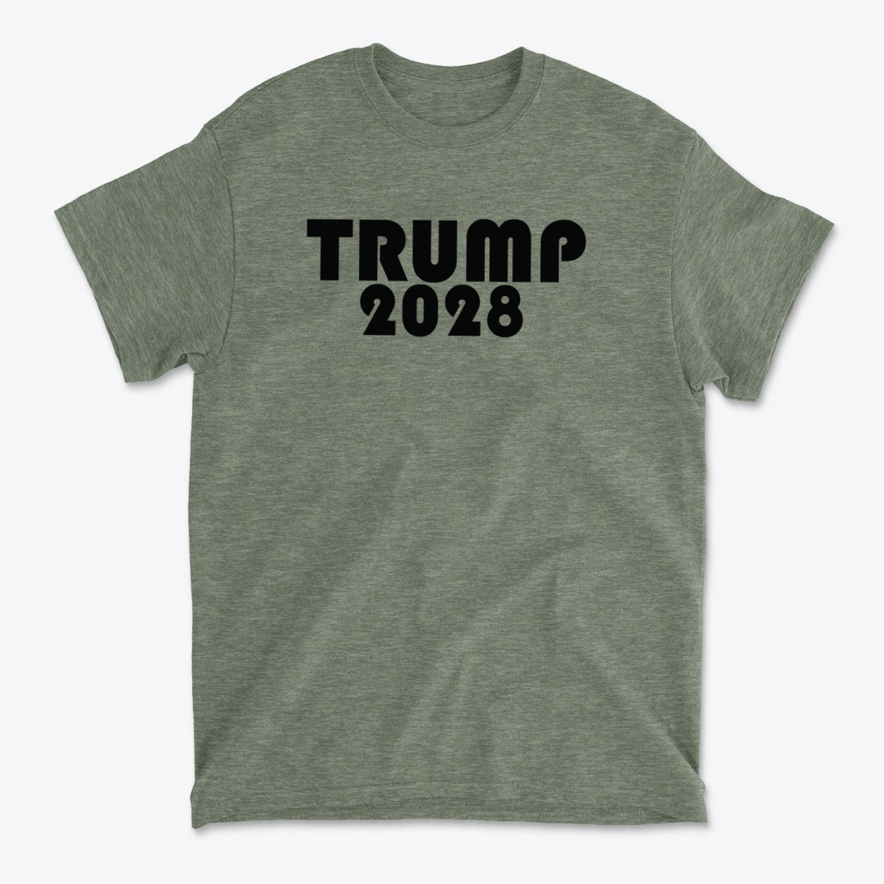 Trump 2028 Black Letters Patriotic Graphic T Shirt