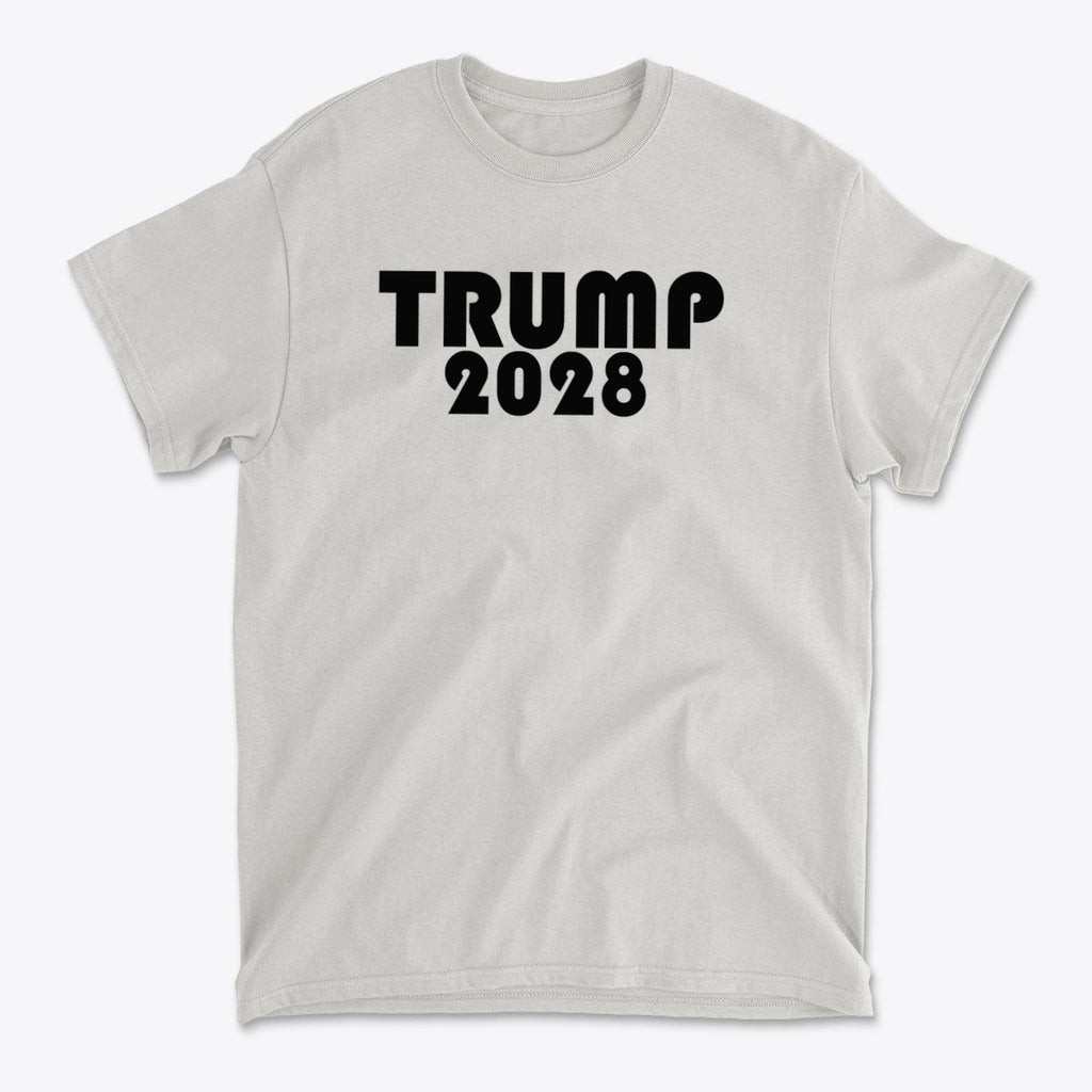 Trump 2028 Black Letters Patriotic Graphic T Shirt