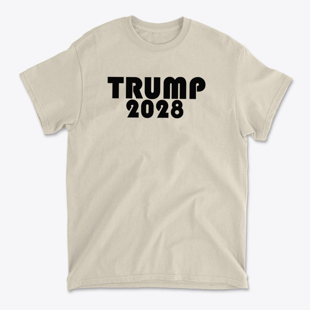 Trump 2028 Black Letters Patriotic Graphic T Shirt