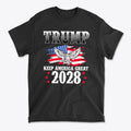 Trump Keep America Great 2028 Eagle On American Flag