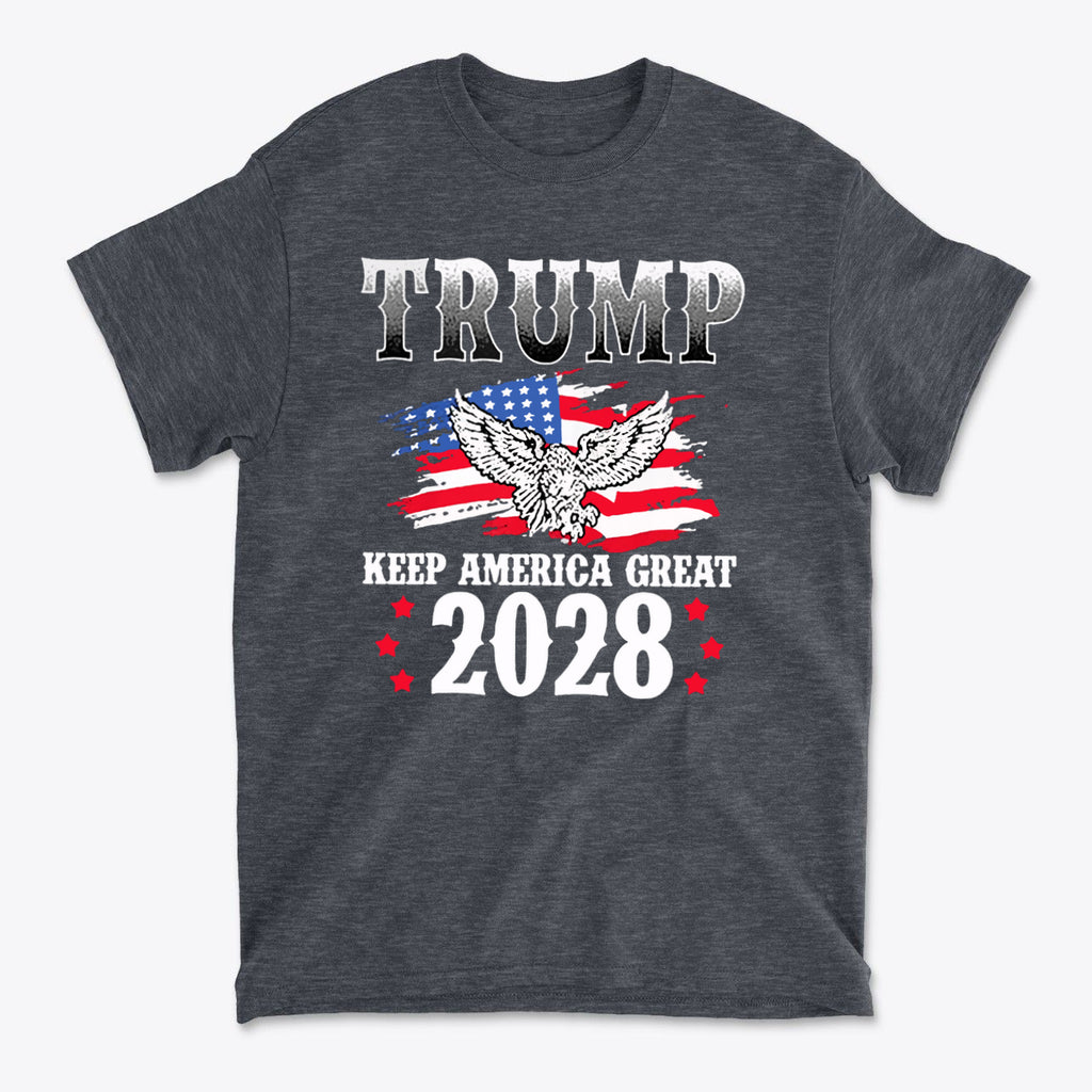 Trump Keep America Great 2028 Eagle On American Flag
