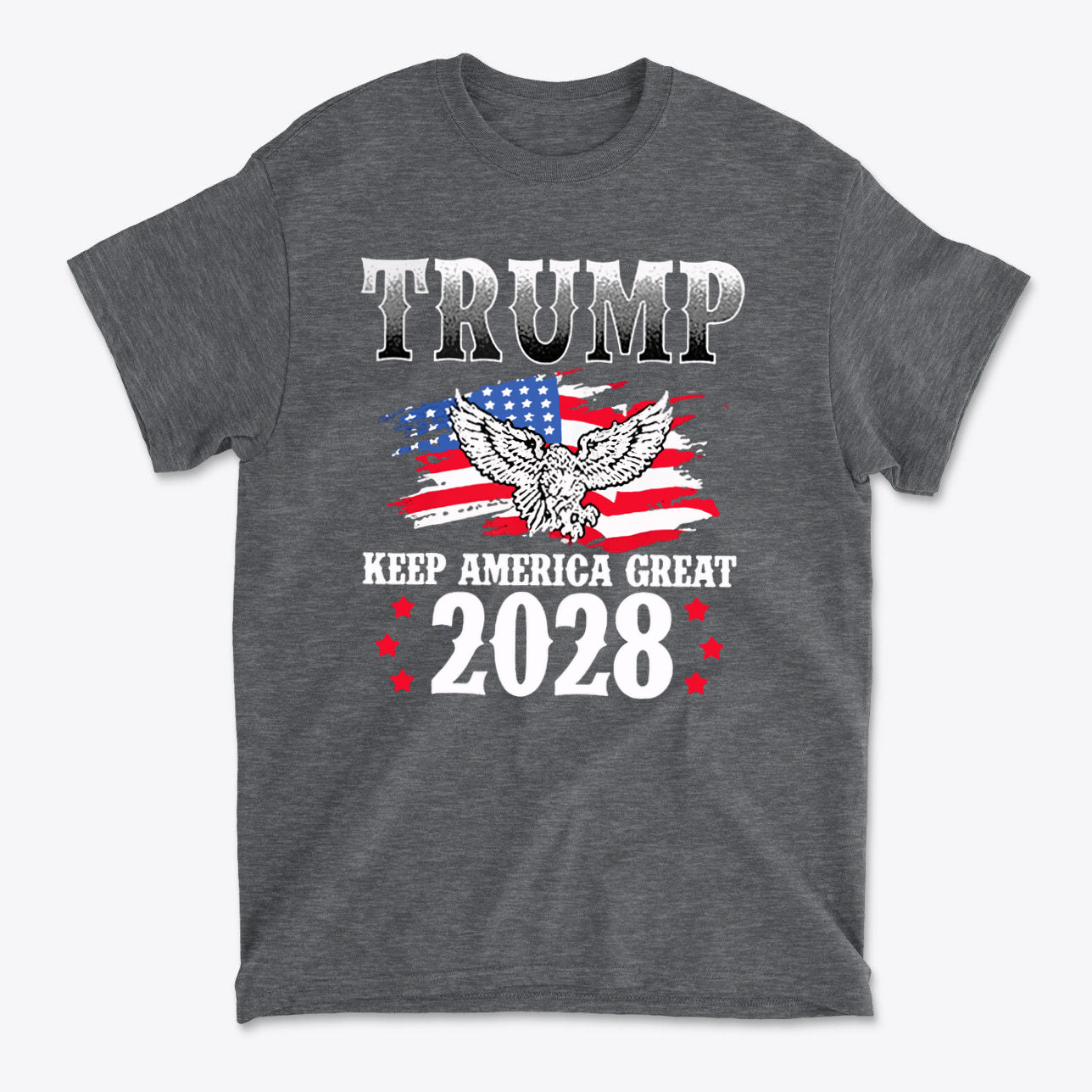 Trump Keep America Great 2028 Eagle On American Flag