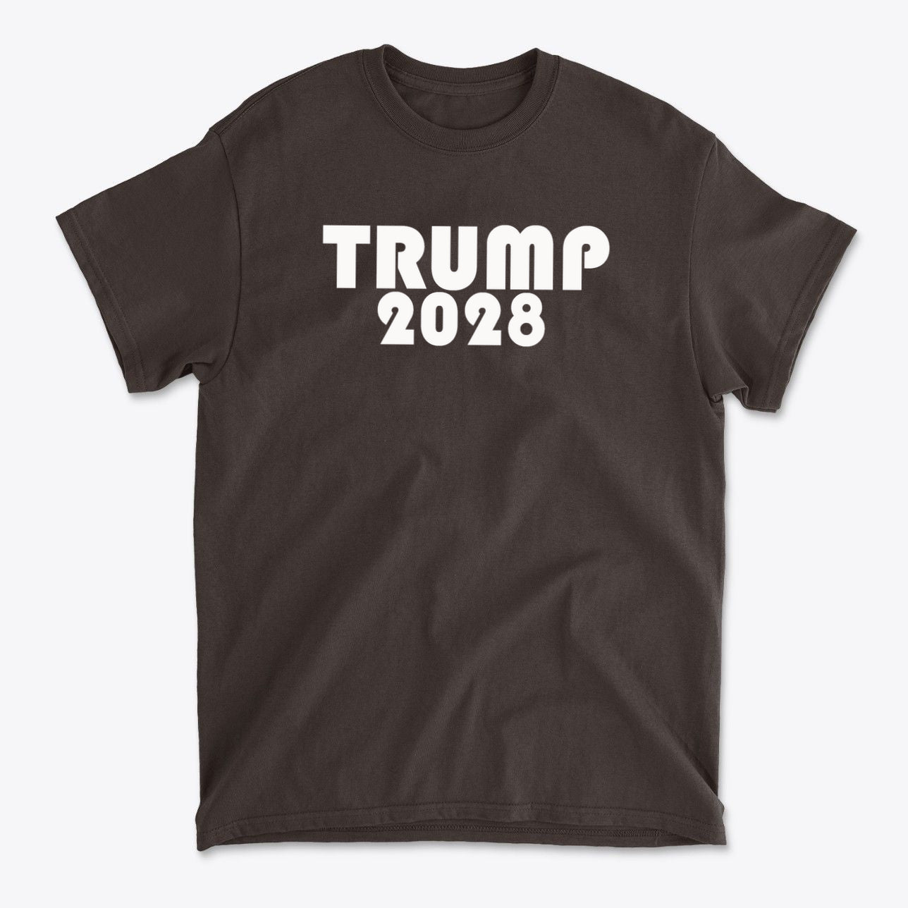 Trump 2028 White Letters America First Graphic Tee