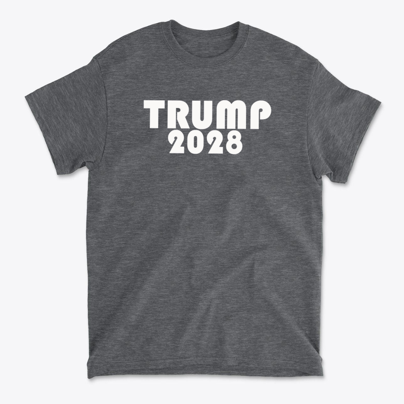 Trump 2028 White Letters America First Graphic Tee