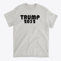 Trump 2032 Red Print Style Gear featuring bold text on a light-colored t-shirt design.