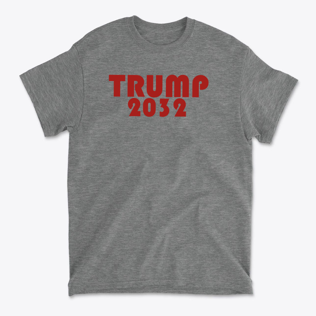 Trump 2032 Red Letters Patriotic Graphic T Shirt