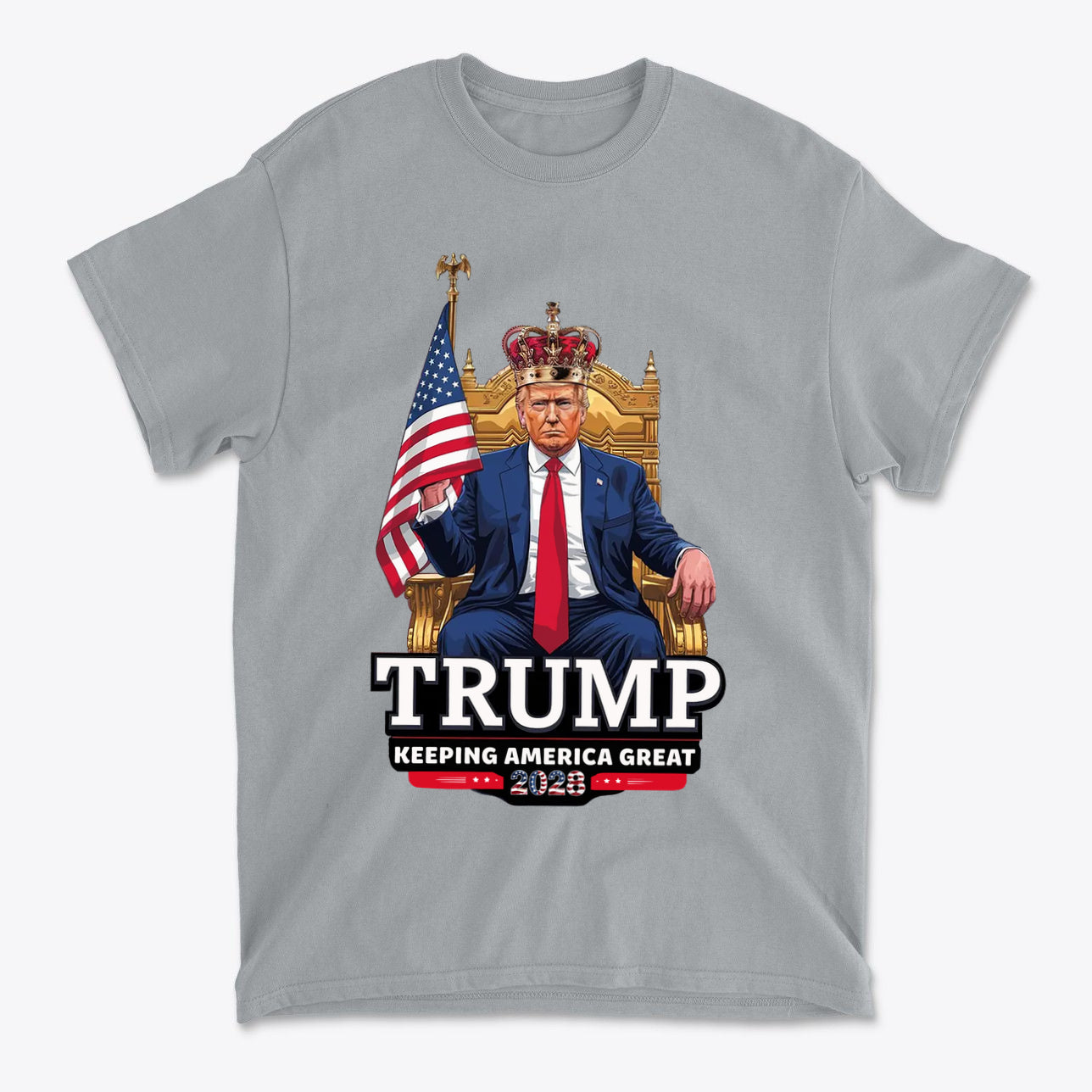 Trump On Throne Keeping America Great 2028