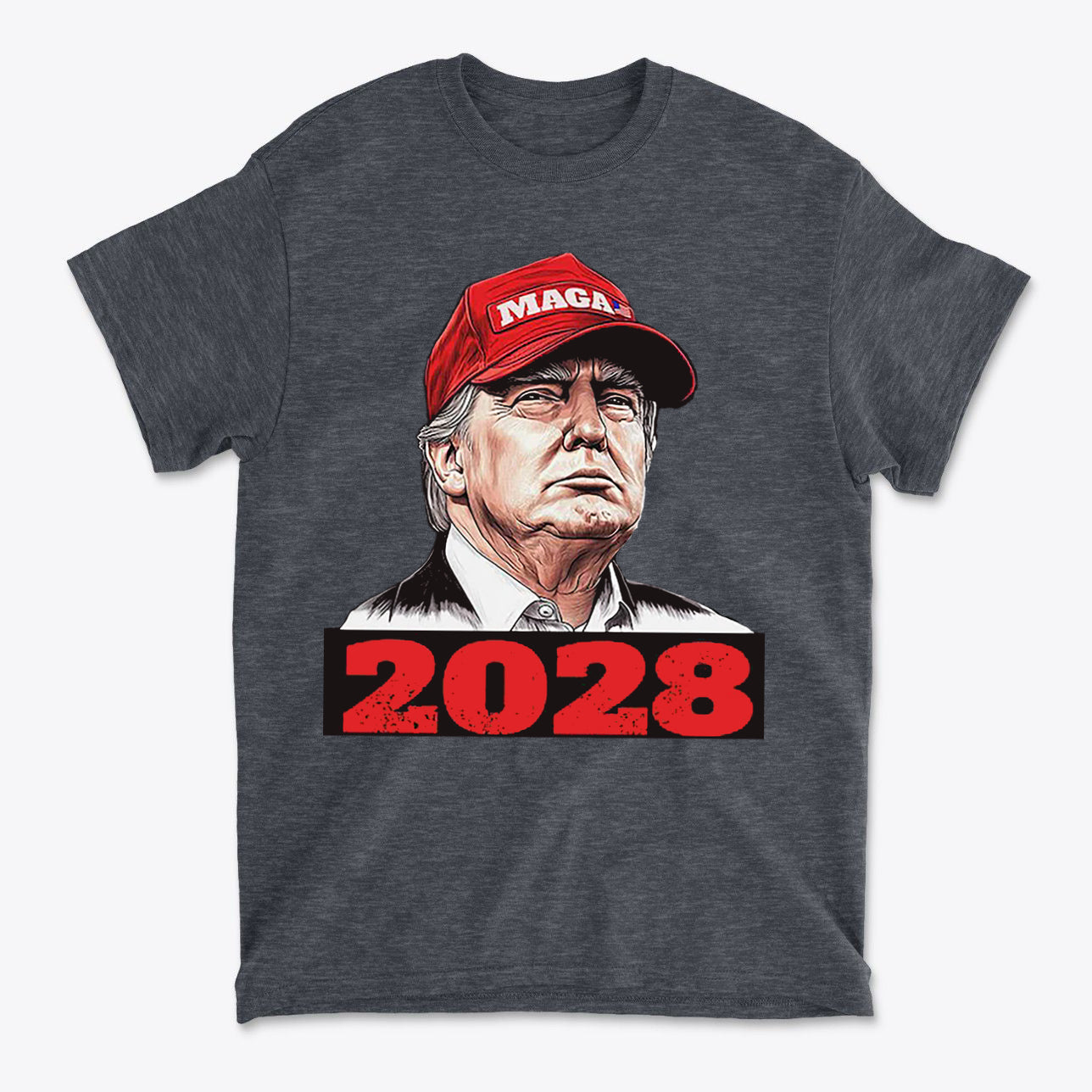 Trump Wearing MAGA Hat 2028 T Shirt