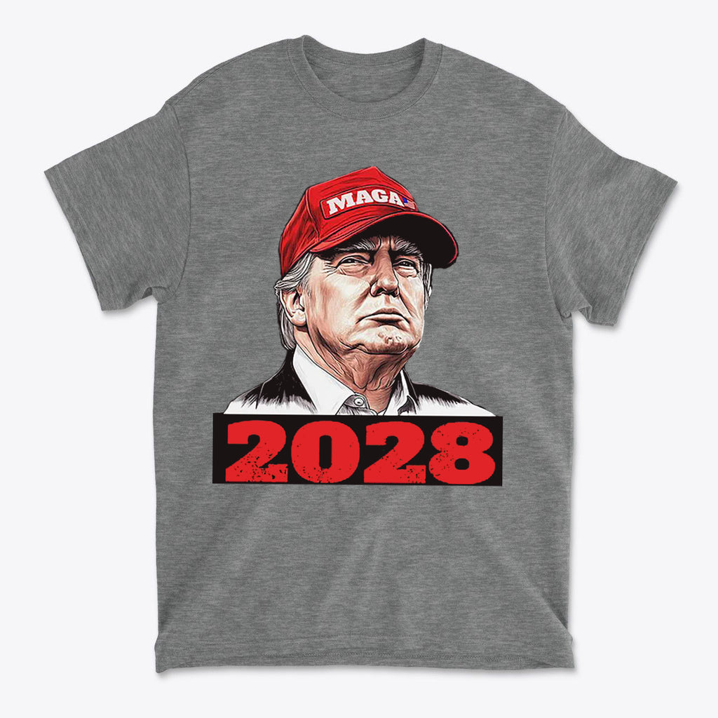 Trump Wearing MAGA Hat 2028 T Shirt