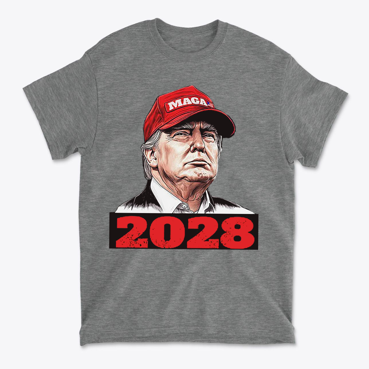 Trump Wearing MAGA Hat 2028 T Shirt