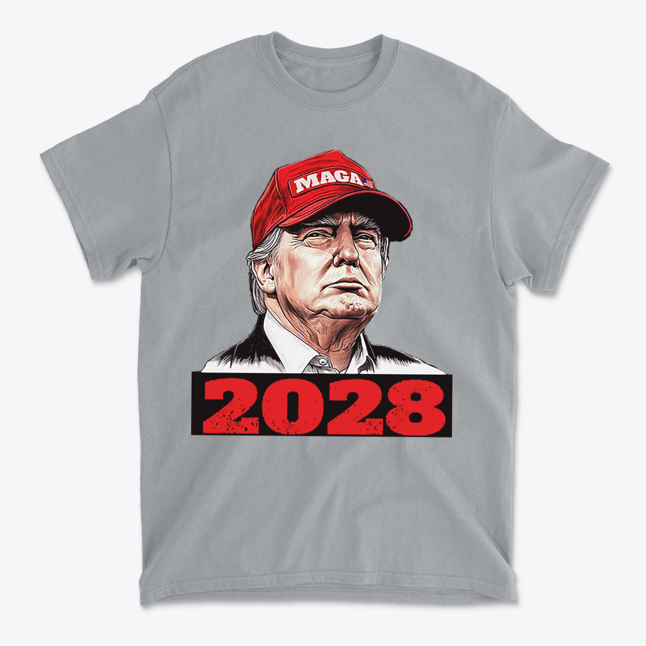 Trump Wearing MAGA Hat 2028 T Shirt