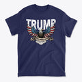 Trump Eagle In Stars And Stripes Take America Back graphic t-shirt design featuring an eagle and bold text.