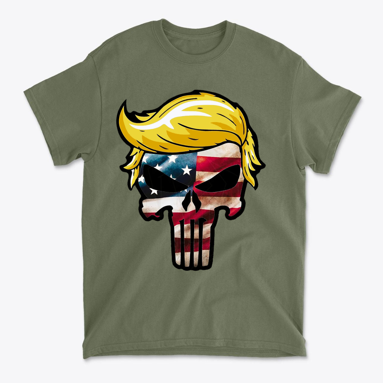 Trump Punisher In American Flag Colors