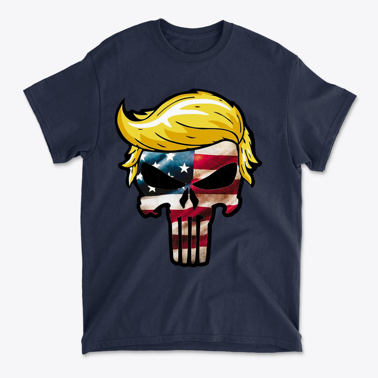 Trump Punisher In American Flag Colors