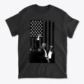 Trump Shot On American Flag BW