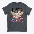 Trump 2028 On USA Flag And Eagle graphic t-shirt featuring an eagle and American flag design.