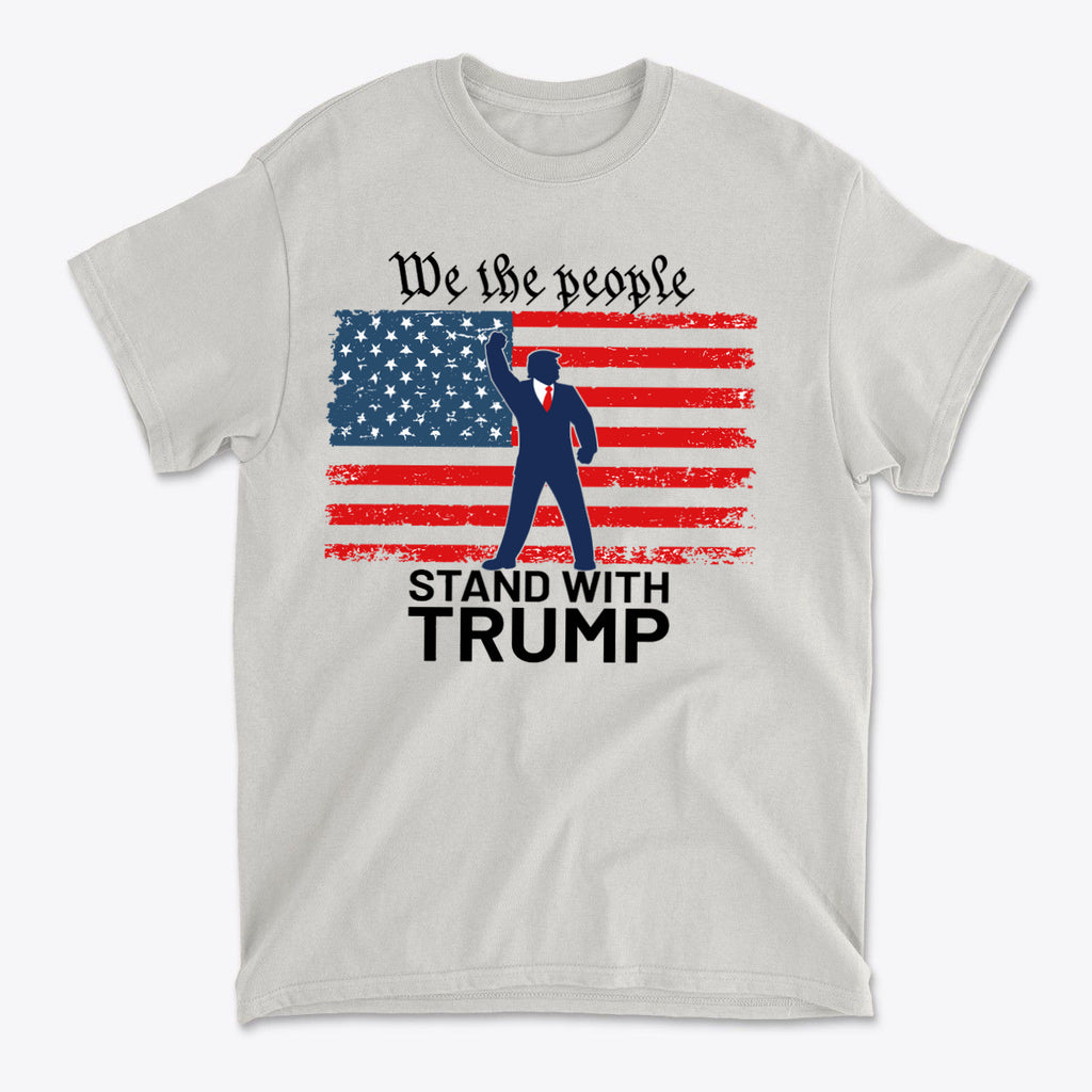 We The People Stand With Trump On American Flag
