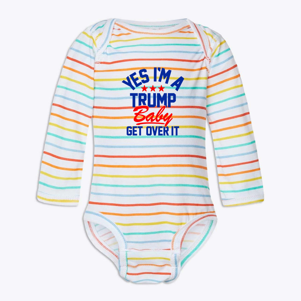 Trump Baby Get Over It Infant Long Sleeve Bodysuit