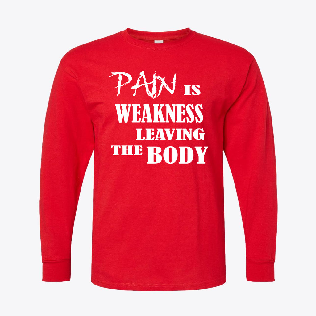 Pain Is Weakness Leaving The Body White Letters