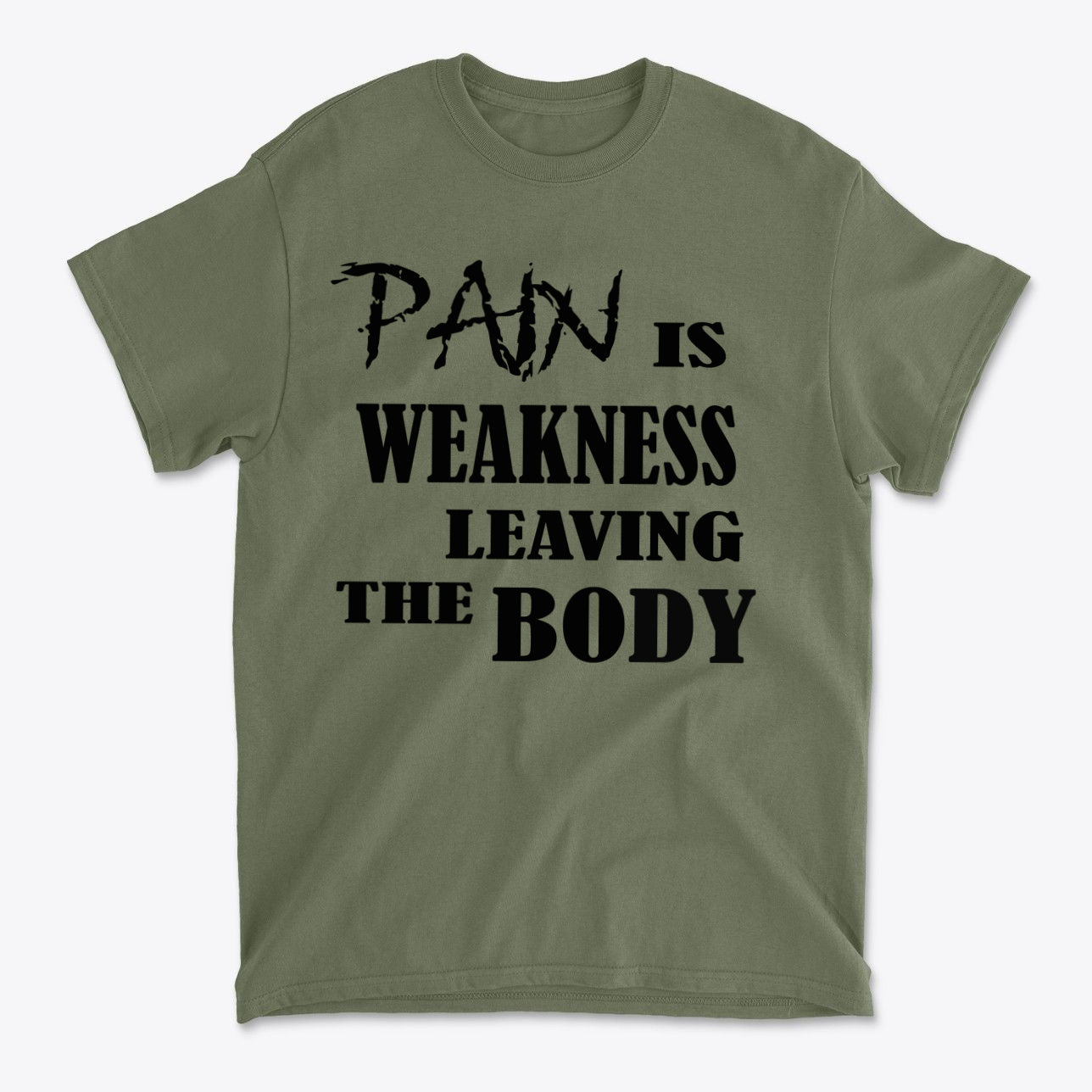 Pain Is Weakness Leaving The Body Blk Ltrs
