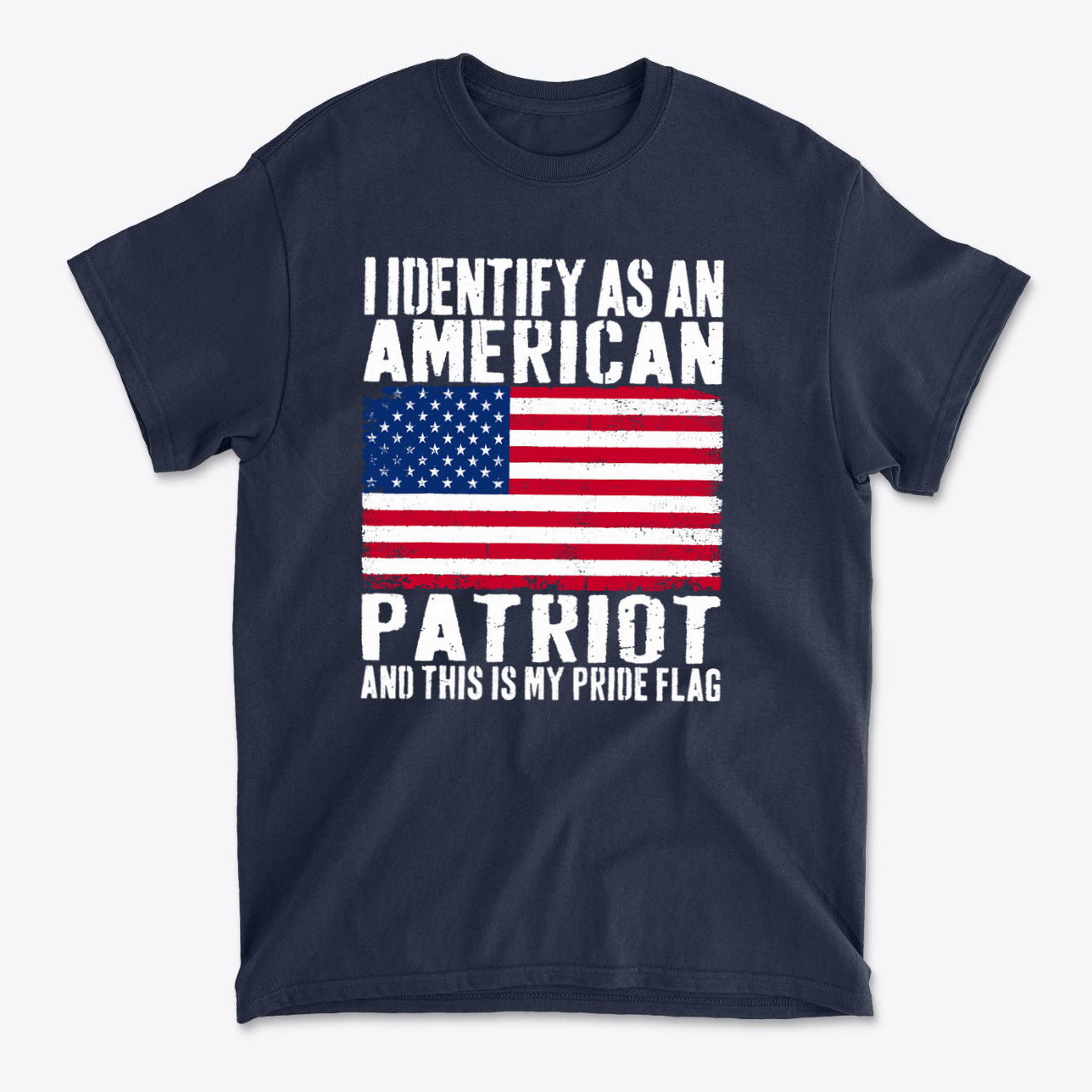I Identify As An American Patriot And This Is My Pride Flag t-shirt with American flag design