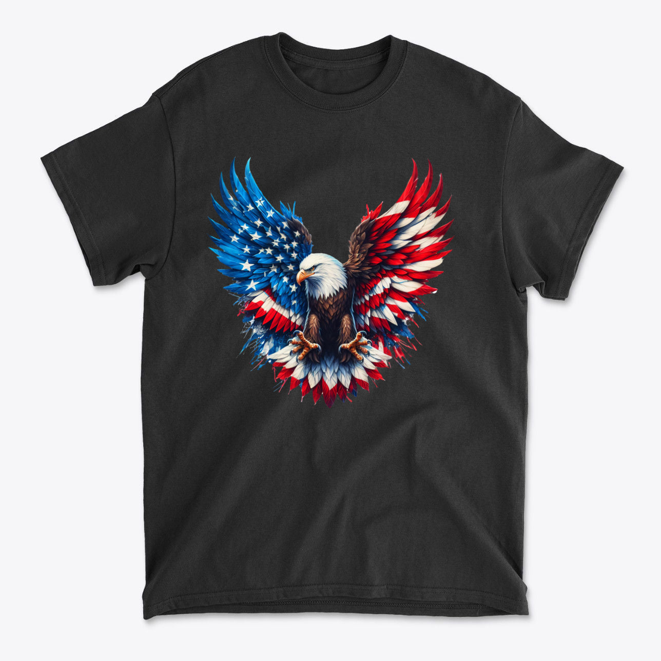 American Eagle Patriotic USA Flag Graphic T Shirt