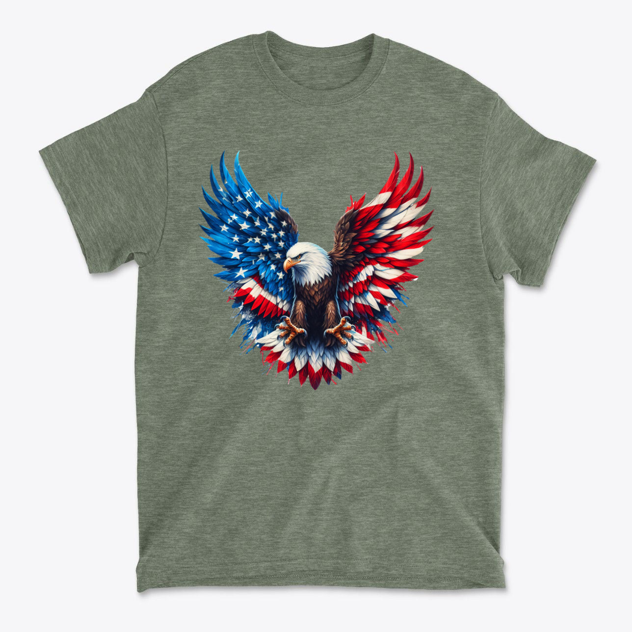 American Eagle Patriotic USA Flag Graphic T Shirt