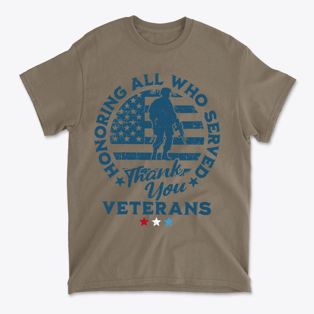Honoring All Who Served Thank You Veterans Tee