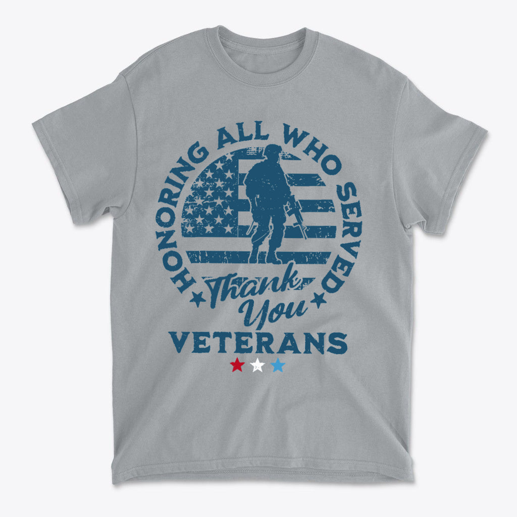 Honoring All Who Served Thank You Veterans Tee