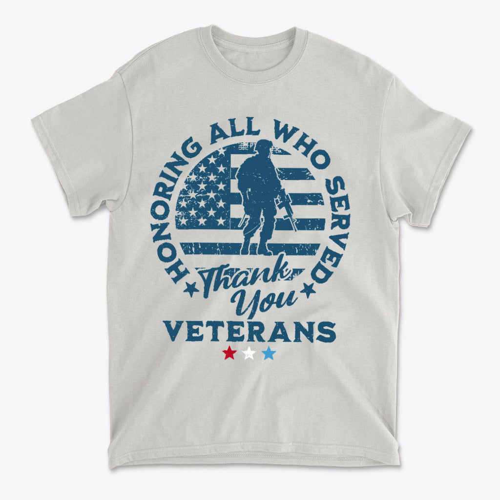 Honoring All Who Served Thank You Veterans Tee
