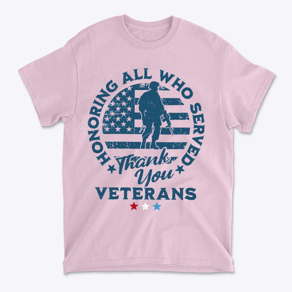 Honoring All Who Served Thank You Veterans Tee