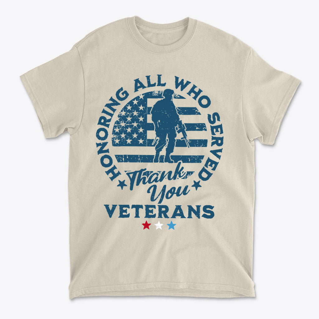 Honoring All Who Served Thank You Veterans Tee