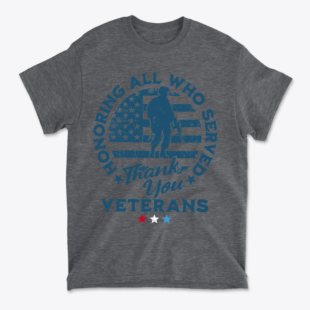 Honoring All Who Served Thank You Veterans Tee