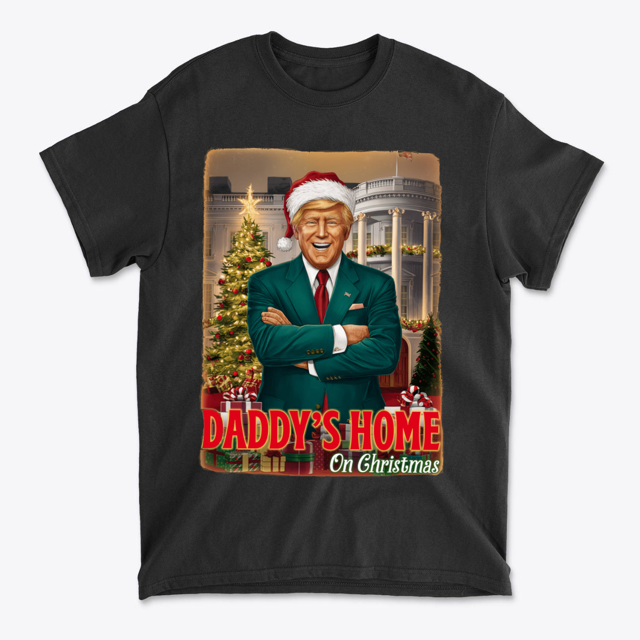 Daddys Home On Christmas Festive Family Shirt