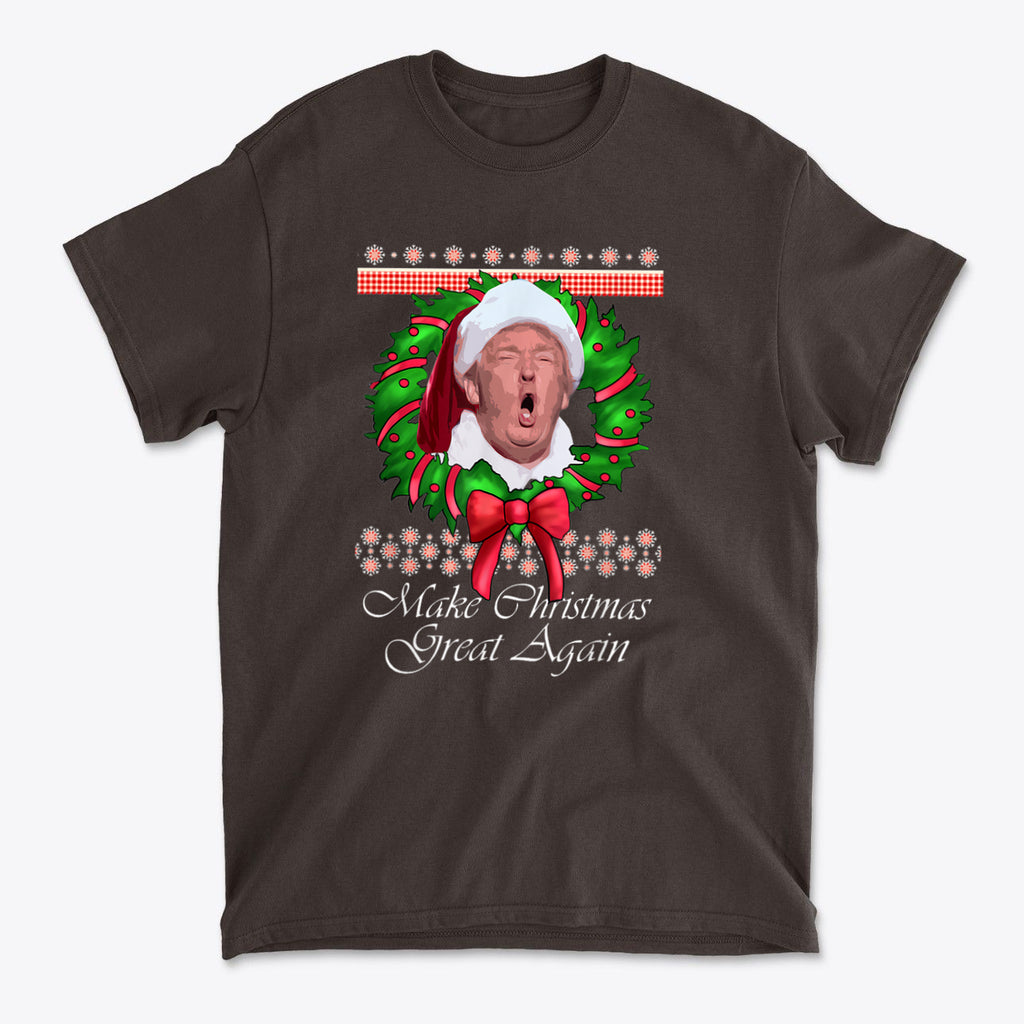Make Christmas Great Again Trump With Wreath