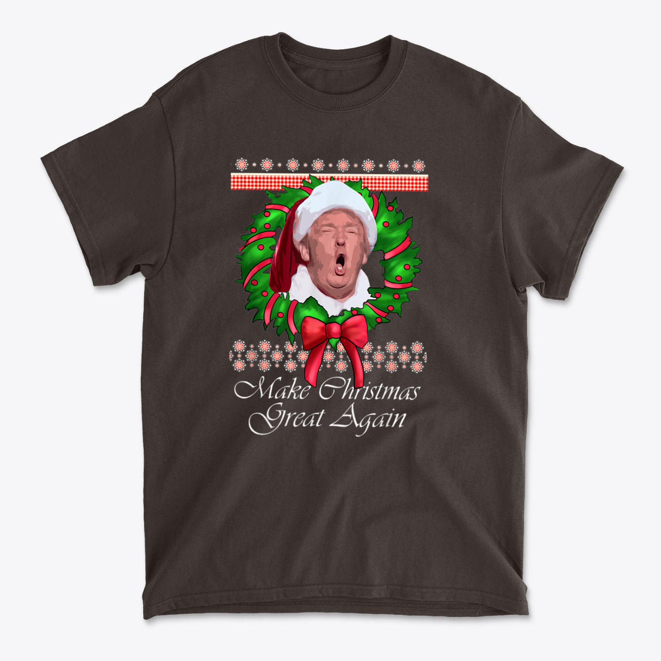 Make Christmas Great Again Trump With Wreath