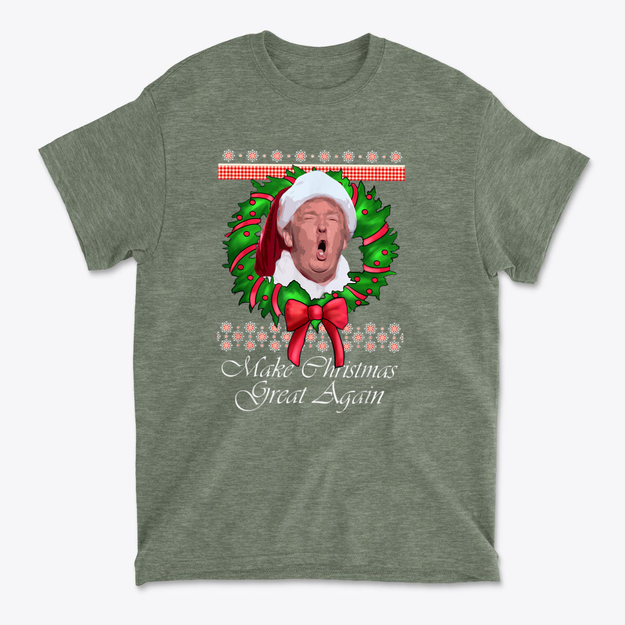 Make Christmas Great Again Trump With Wreath
