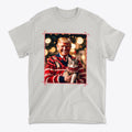 Trump Christmas Sweater For Cat Lovers featuring a smiling man in a Christmas sweater holding a cat.