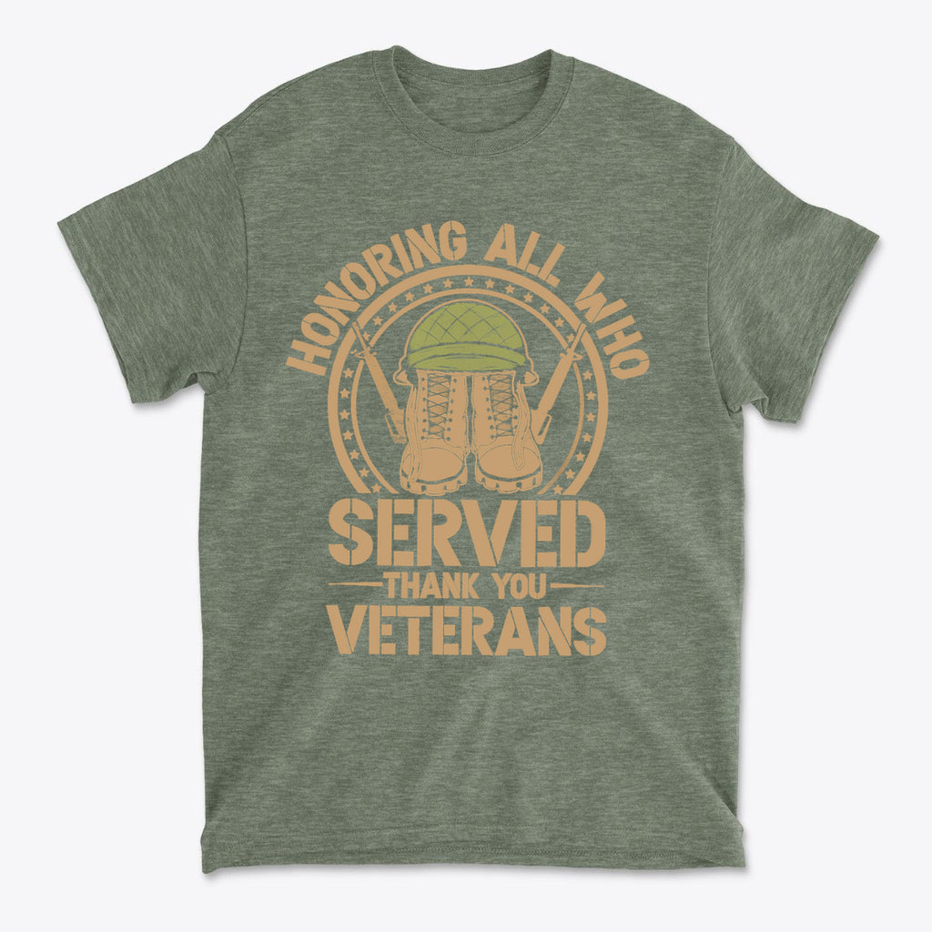 Honoring All Who Served Thank You Veterans Helmet And Boots