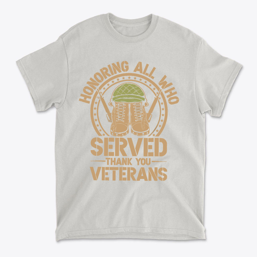 Honoring All Who Served Thank You Veterans Helmet And Boots