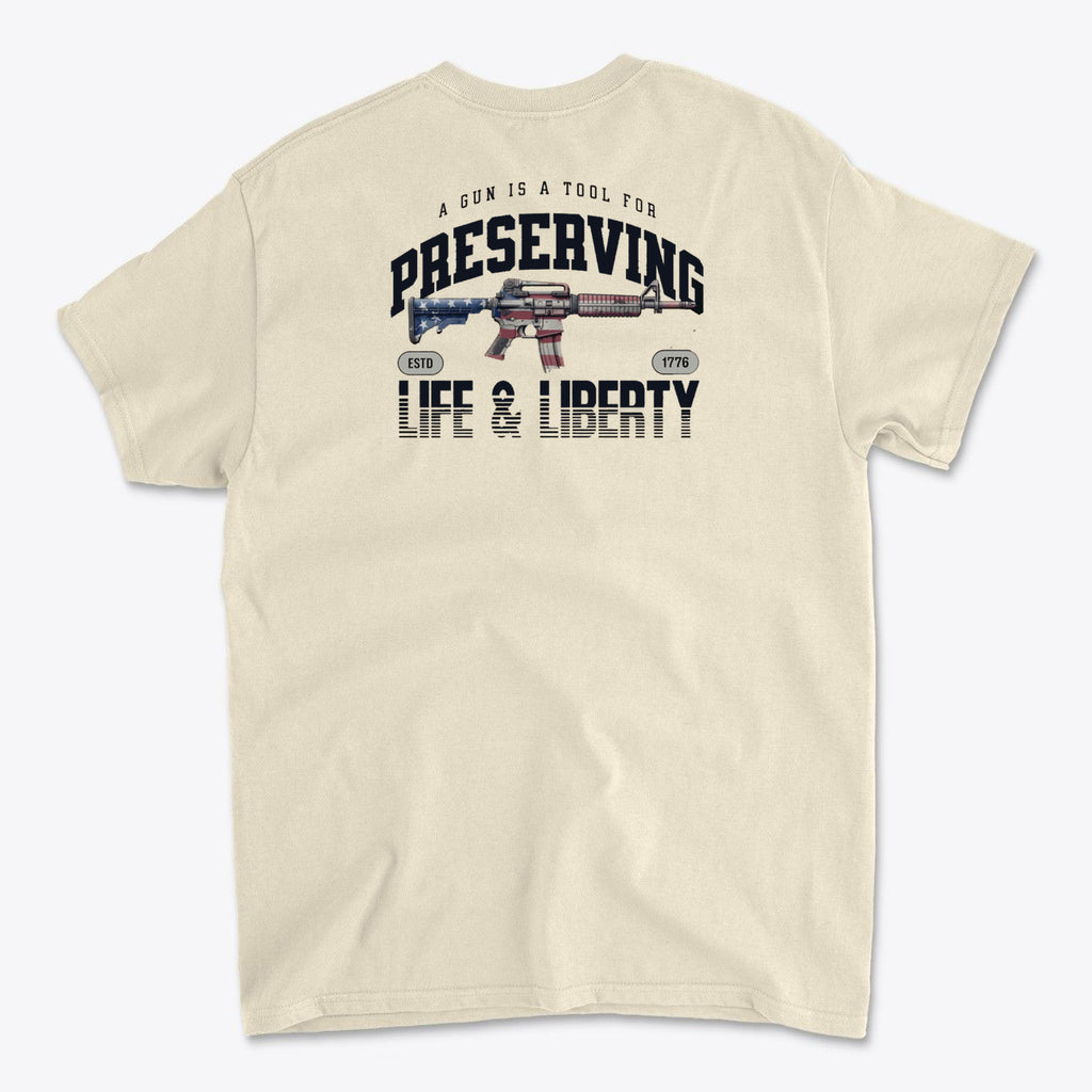 Back Print Gun Liberty Design Art