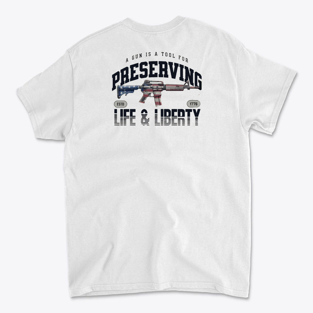 Back Print Gun Liberty Design Art