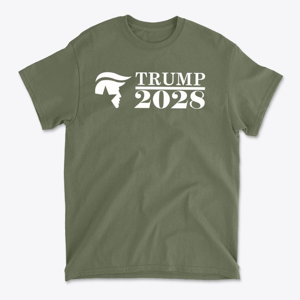 Trump 2028 Star Silhouette Political Shirt Design