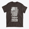 Trump 2028 On Tattered American Flag