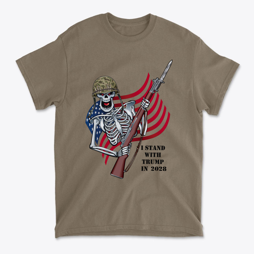 I Stand With Trump In 2028 Skeleton With Rifle