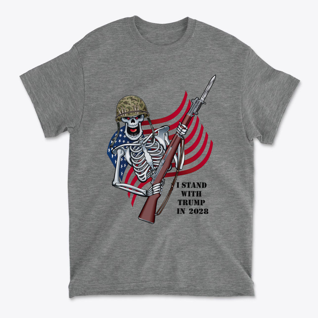 I Stand With Trump In 2028 Skeleton With Rifle