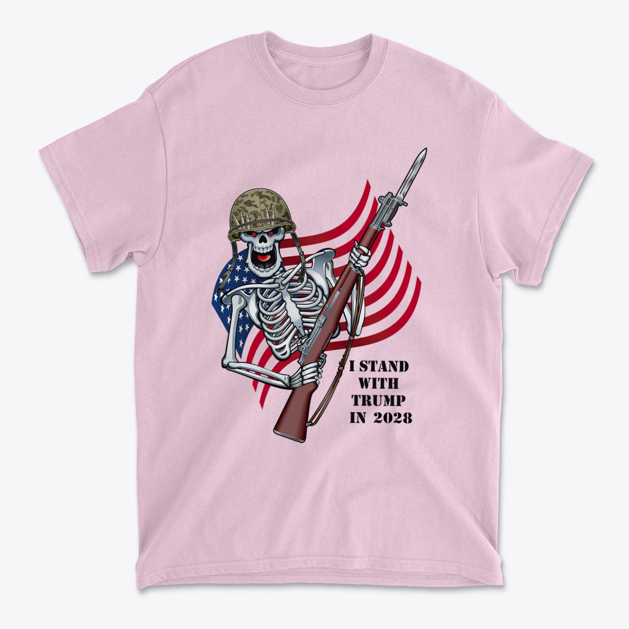 I Stand With Trump In 2028 Skeleton With Rifle