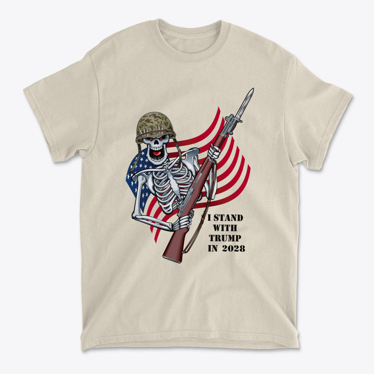 I Stand With Trump In 2028 Skeleton With Rifle
